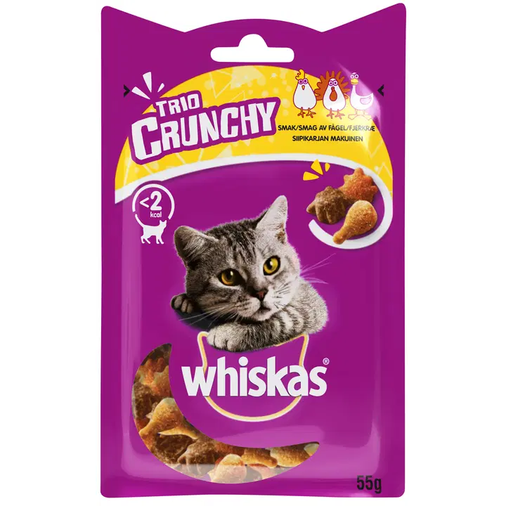 Whiskas trio crunchy siipikarjaa 55g
