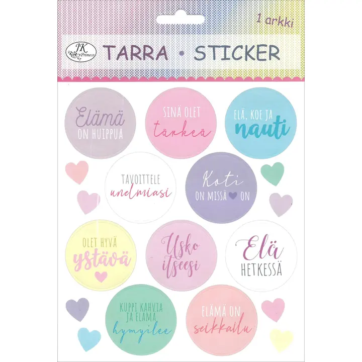 J.K. Primeco tarra-arkki Sanonnat pastelli