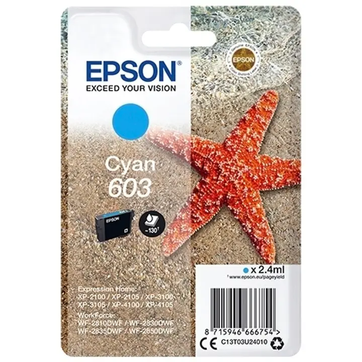 Epson 603 mustepatruuna syaani