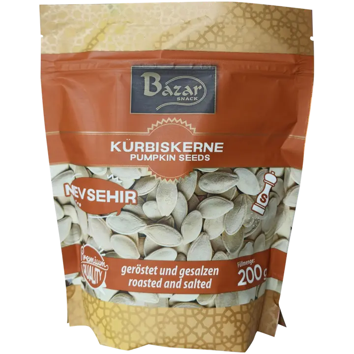 Bazar Kurpitsansiemenet, kuorelliset, paahdetut ja suolatut 200g