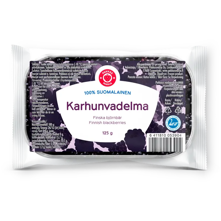 Pakkasmarja suomalainen karhunvadelma 125 g