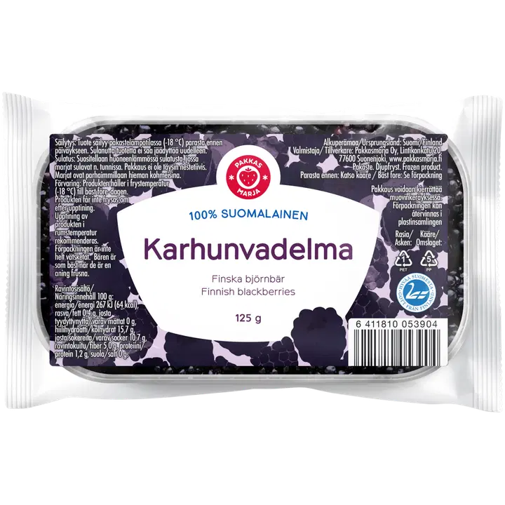 Pakkasmarja 125g suomalainen karhunvadelma