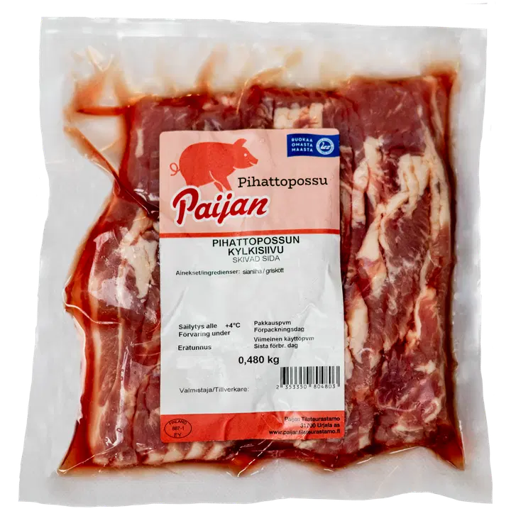 Paijan tilateurastamo porsaan kylkisiivu n. 400 g