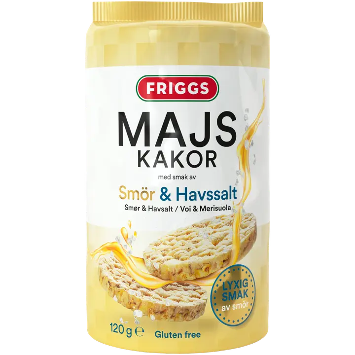 Friggs  Gluteeniton Maissikakku Voi & Merisuola 120g