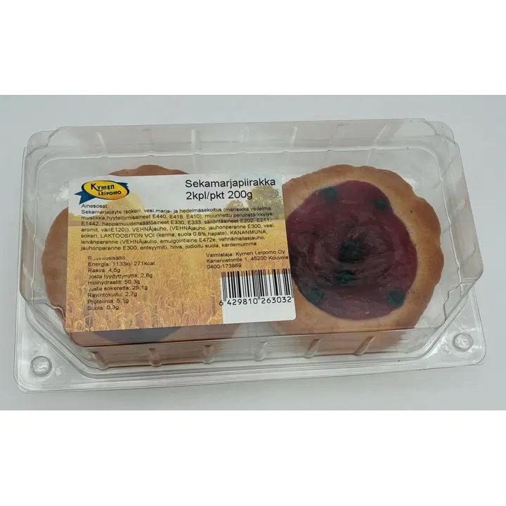 Kymen Leipomo Sekamarjapiirakka 2kpl 200g