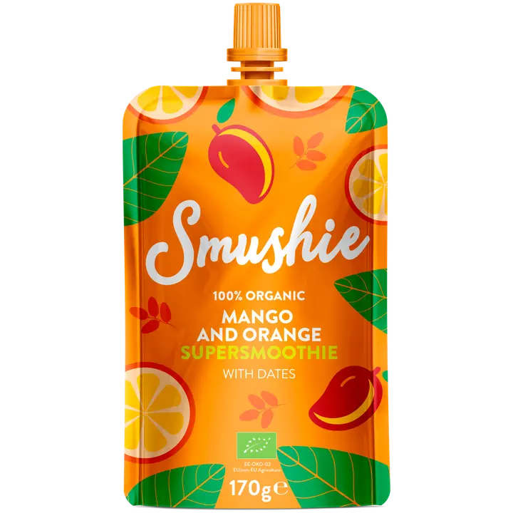 Smushie luomu mango appelsiini taateli smoothie 170g