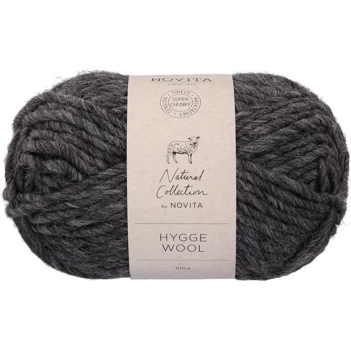 Novita Hygge Wool 100g, 044 grafiitti