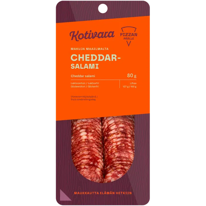 Kotivara Cheddar salami 80 g