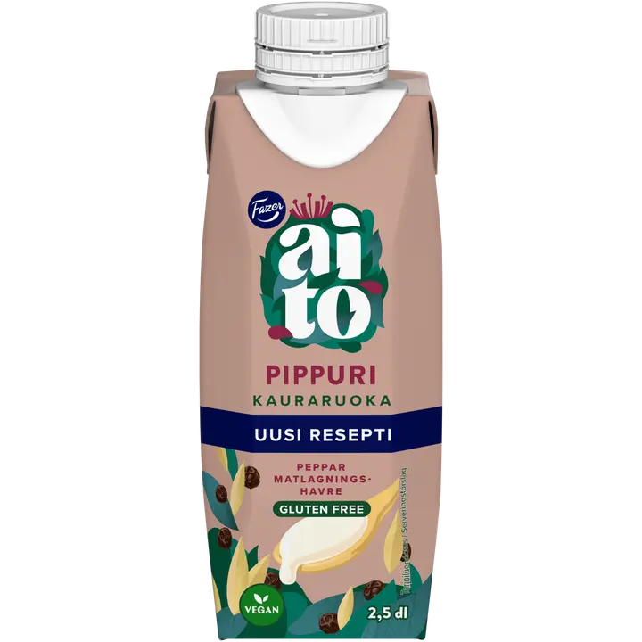 Fazer Aito Kauraruoka Pippuri 2,5dl, gluteeniton pippurinmakuinen kauravalmiste ruoanlaittoon