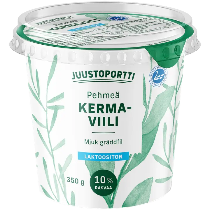 Juustoportti Pehmeä kermaviili 10 % 350 g laktoositon