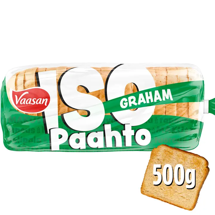 Vaasan ISOpaahto Graham 500g paahtoleipä