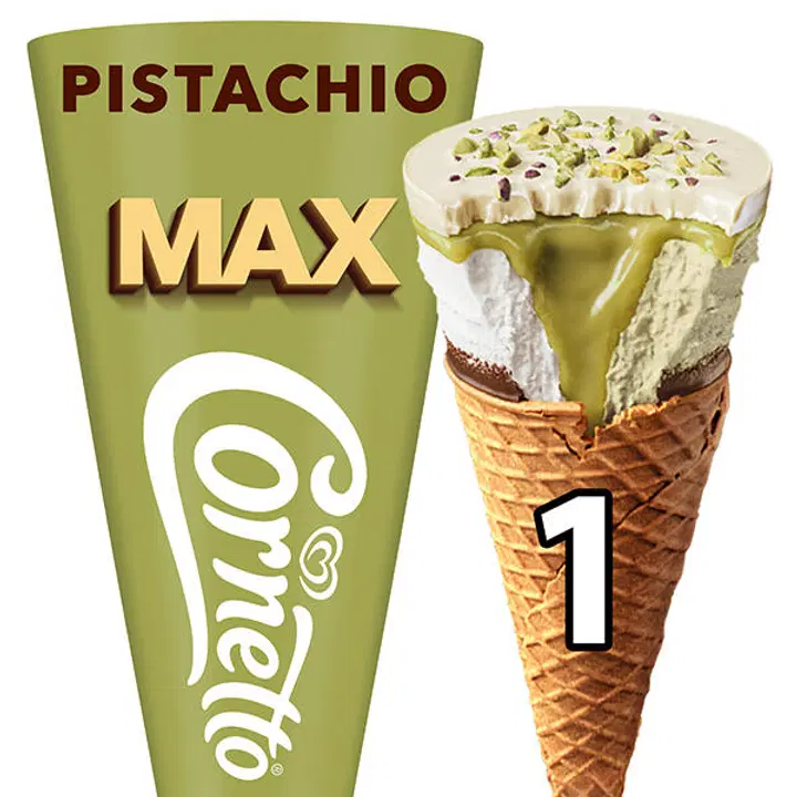 Cornetto  Pistage Glasstrut  115ml/82g