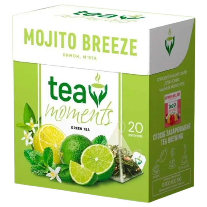 Tea Moments Mojito Breeze, tee püramiidides 34g (20x1,7)