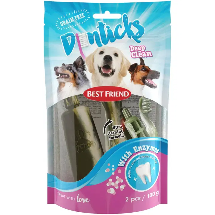 Best Friend Denticks Deep Clean makupala hampaille + puhdistavat entsyymit 2kpl 100g