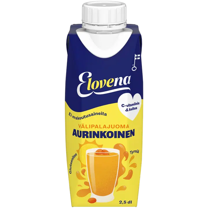 Elovena 2,5dl aurinkoinen välipalakaurajuoma