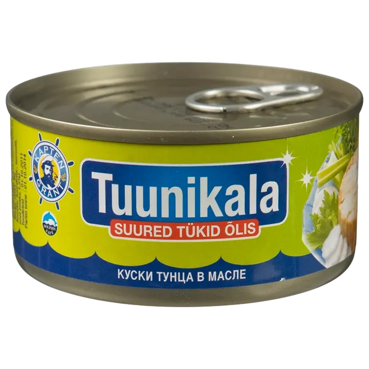 Kapten Grant tuunikala suured tükid õlis 185 g