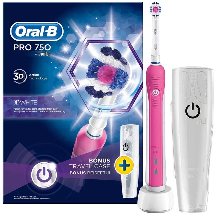 Oral-B PRO750 CrossAction Pink Special Edition sähköhammasharja