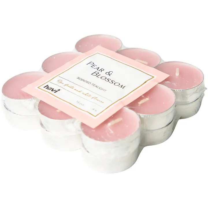 Havi Pear & Blossom tuoksulämpökynttilä 18kpl/4h