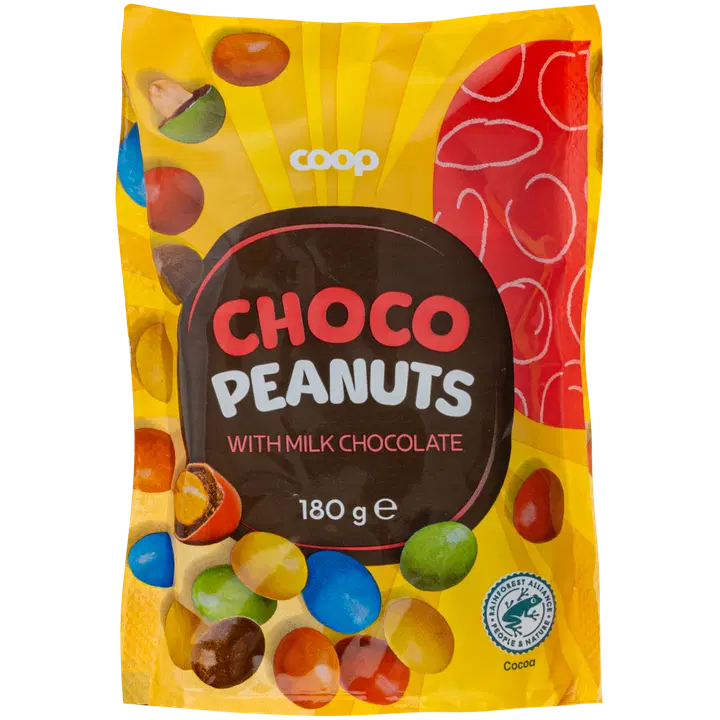 Coop Choco Peanuts maitosuklaarae 180 g