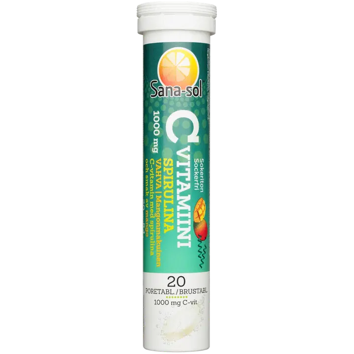 Sanasol kihisevad C vitamiini tabletid mango 20tk 1000mg