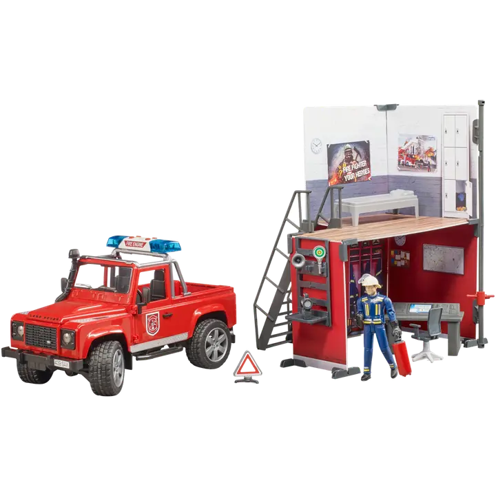 Tuletõrjejaam ja land rover defender