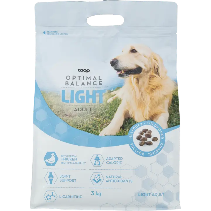 Coop Optimal koiran kuivaruoka light 3kg