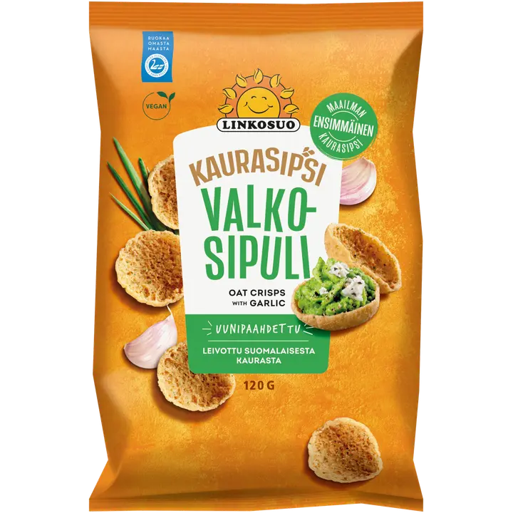 Linkosuo Kaurasipsi valkosipuli 120g