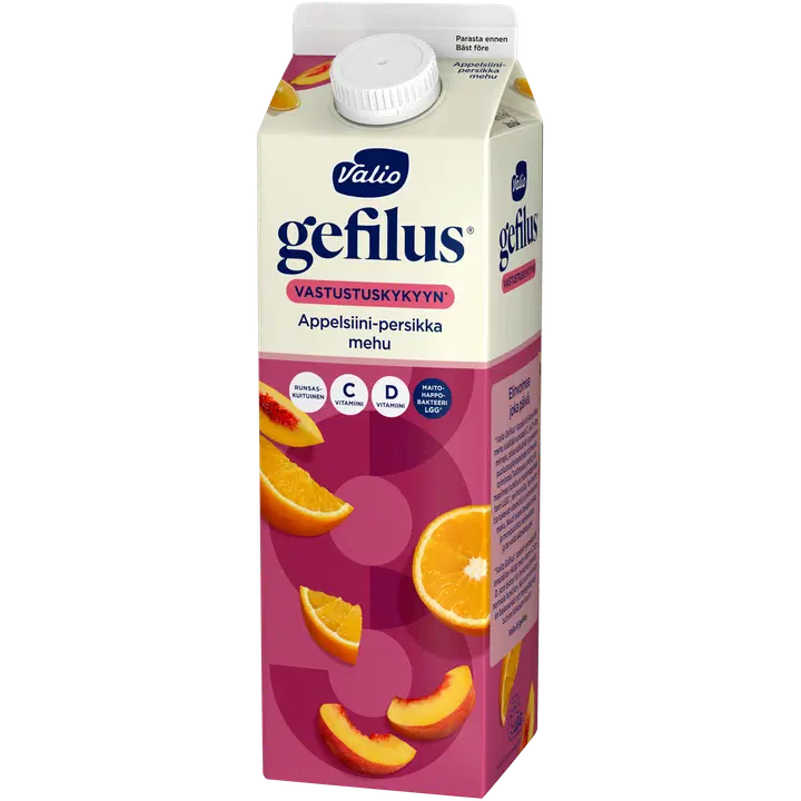 Valio Gefilus® mehu 1 l appelsiini-persikka+kuitu