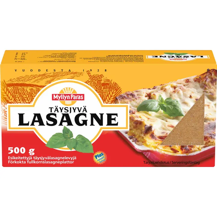 Myllyn Paras Täysjyvälasagnelevy 500 g