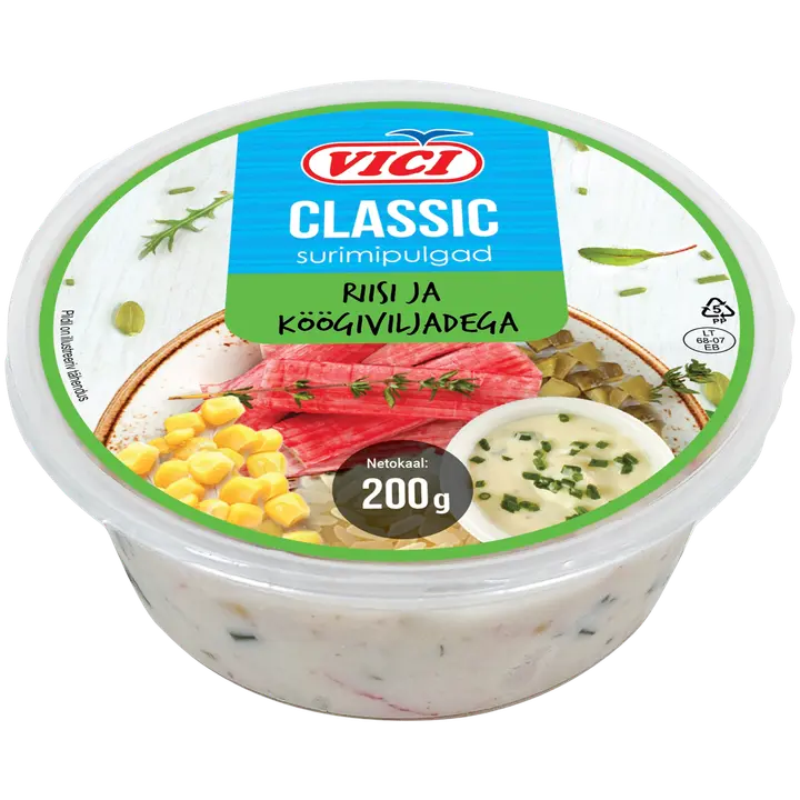 Vici Salat Surimipulgad-Riis-Köögiviljad 200G