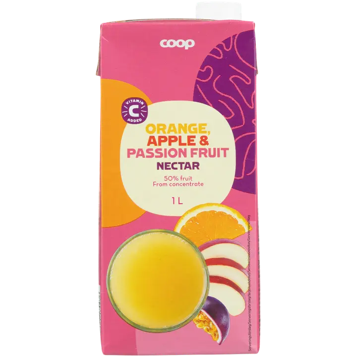 Coop appelsiini-omena-passiohedelmä nektari 1l