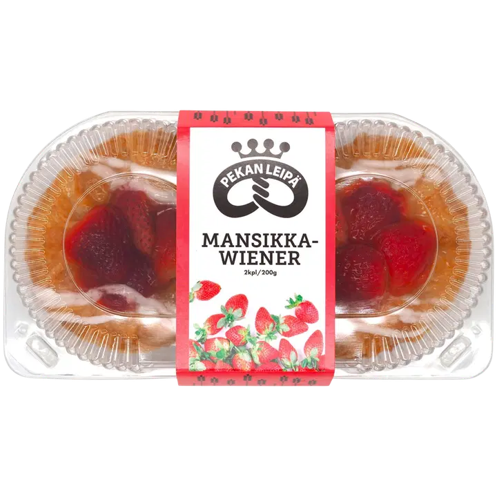 Pekan Leipä Mansikkawiener 2kpl 200g