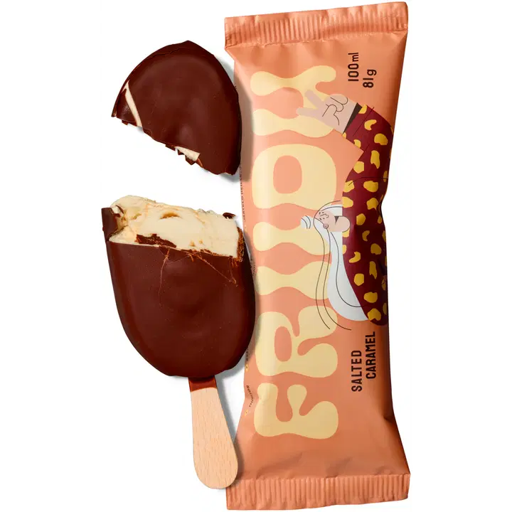 Friidu jäätelöpuikko Salted Caramel 100ml/81g