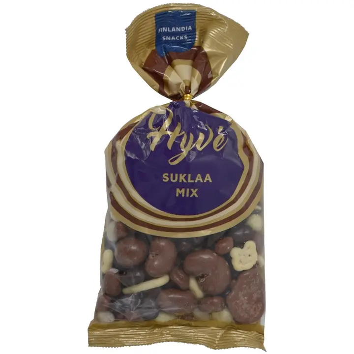 Finlandia Snacks Hyvé Suklaamix 250g suklaakuorrutettuja pähkinöitä ja kuivattuja hedelmiä