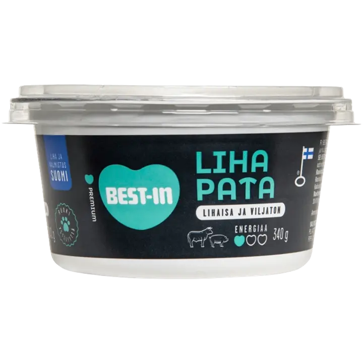 Best-In Lihapata Koiran Tuoreruoka 340g