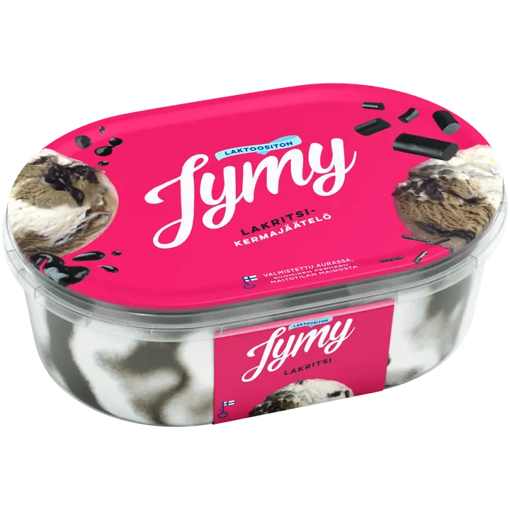 Jymy Lakritsi laktoositon kermajäätelö 900ml