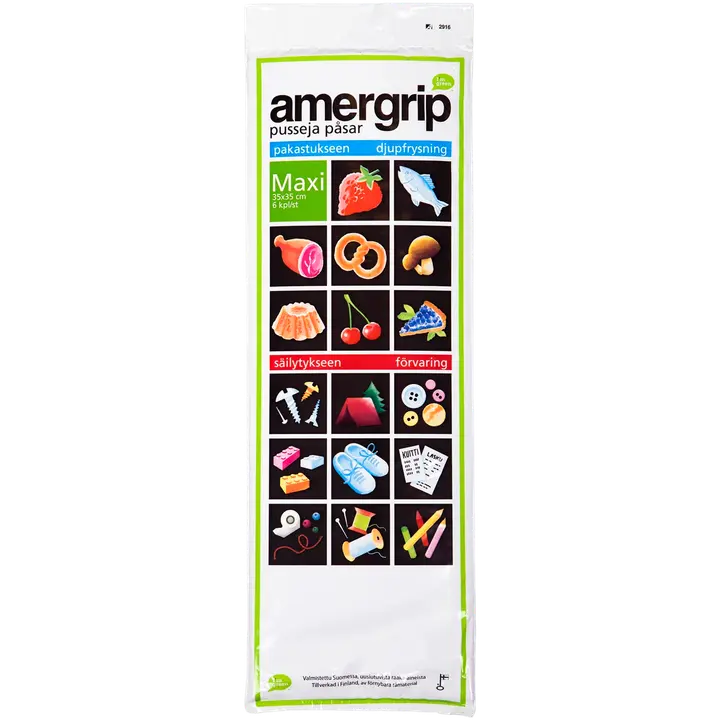 Amergrip külmutuskott liugsulguriga 7l 6tk