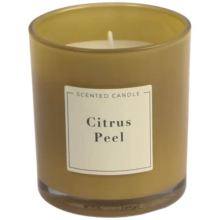 Lõhnaküünal kollases klaasis Citrus Peel