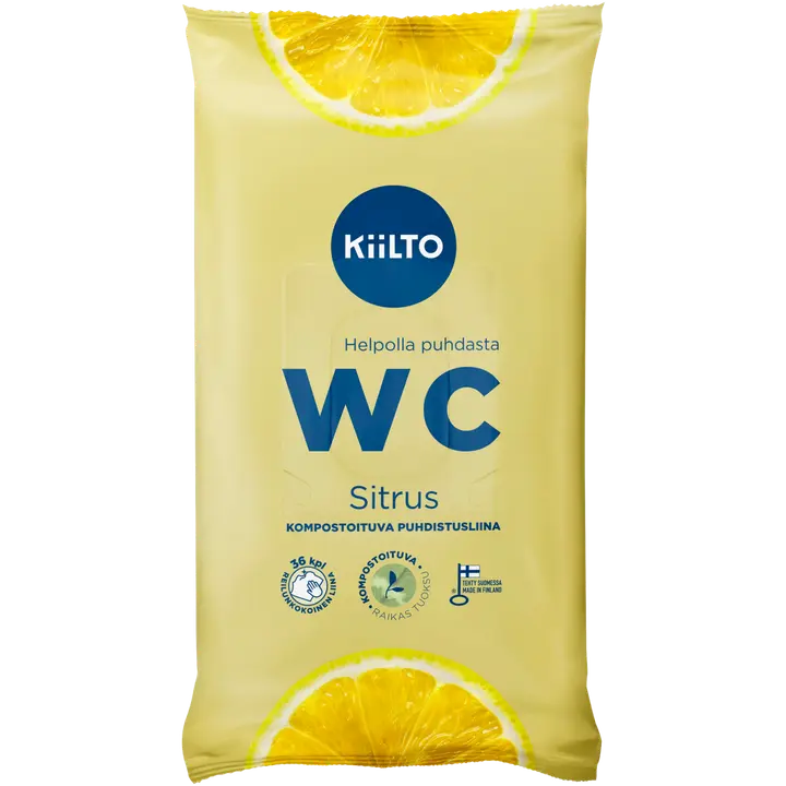 Kiilto WC-puhastuslapid tsitrus 36tk