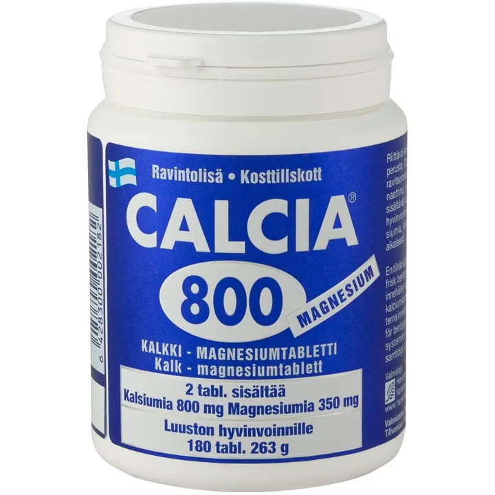 Calcia 800 Magnesium kalkki-magnesiumtabletti 180 tabl