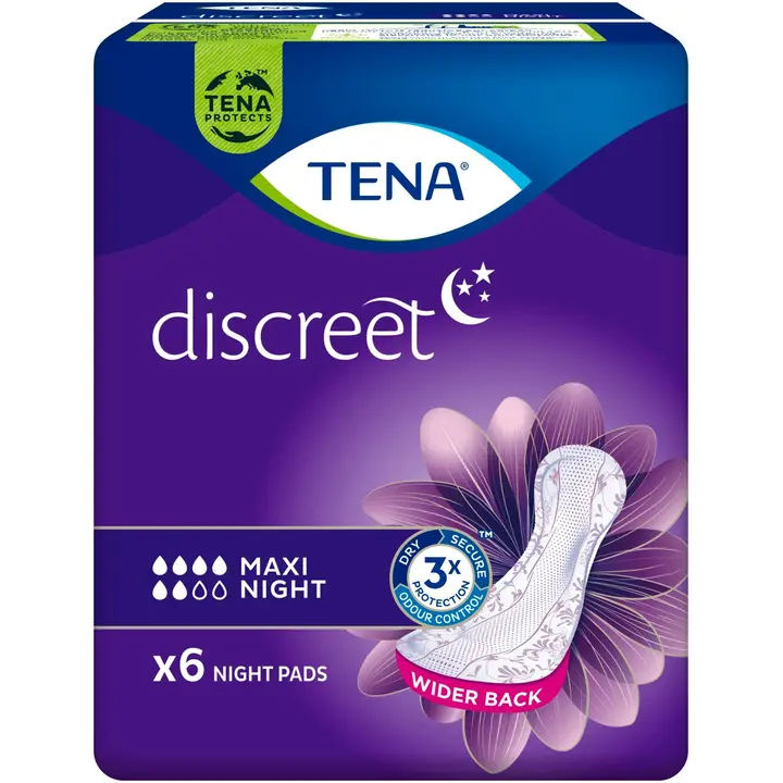 Tena Discreet yöside Discreet Maxi Night 6 kpl