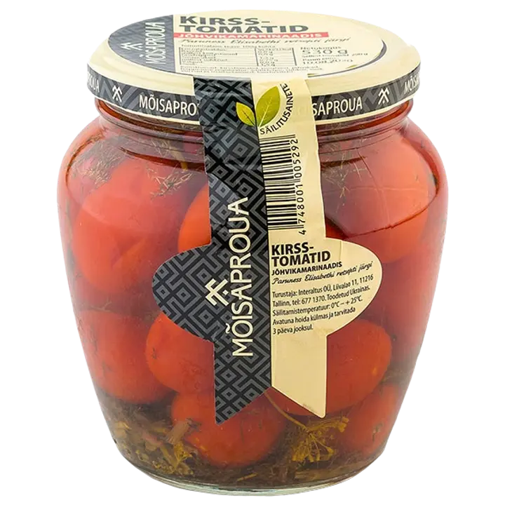 Mõisaproua kirsstomatid jõhvikamarinaadis 530/290 g