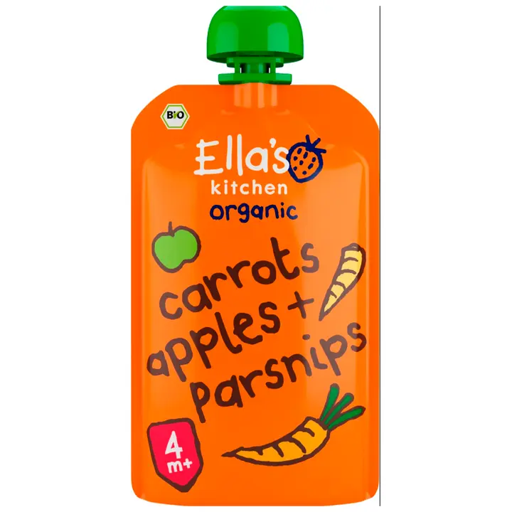 Ella´s Kitchen porgandi-õuna-pastinaagipüree 120 g, öko, alates 4- elukuust