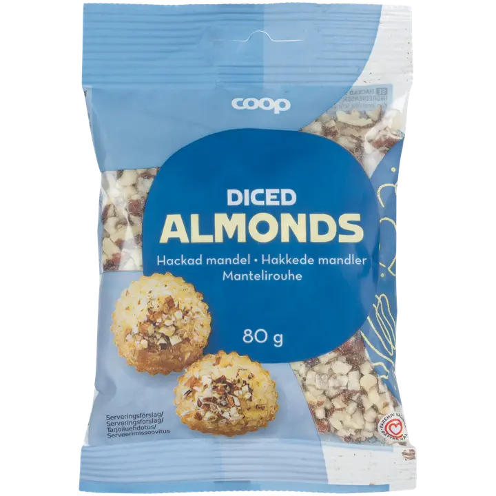 Coop mantelirouhe kuorimattomista manteleista 80 g