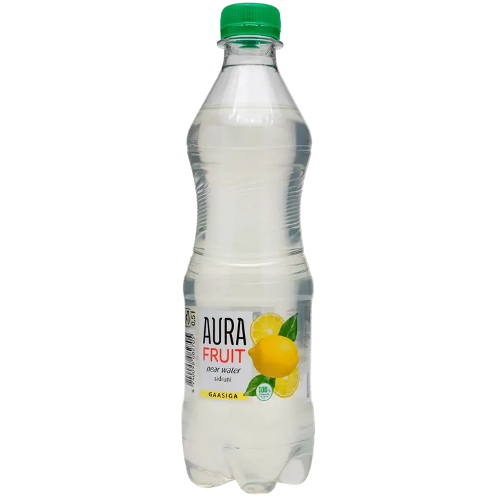 Aura Fruit sidruni maitsestatud vesi gaasiga 500 ml