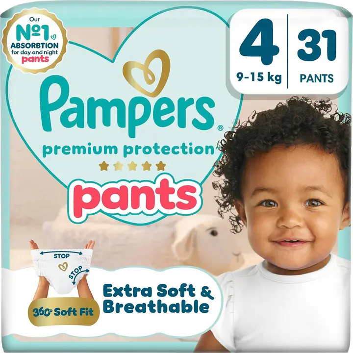 Pampers Premium Protection Pants S4 9-15kg 31kpl housuvaippa