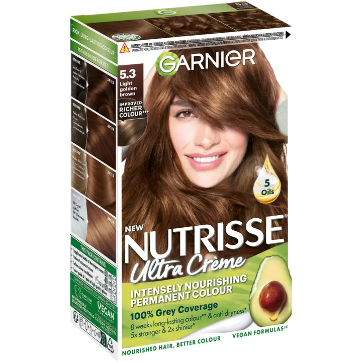 Garnier Nutrisse Ultra Creme 5.3 Light Golden Brown Vaalea Kullanruskea kestoväri 1kpl