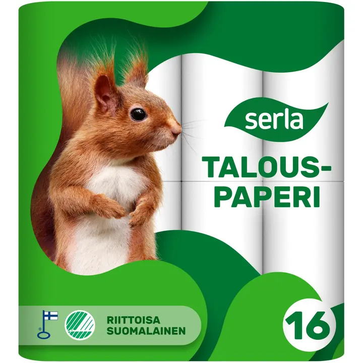 Serla talouspaperi 16rl valkoinen