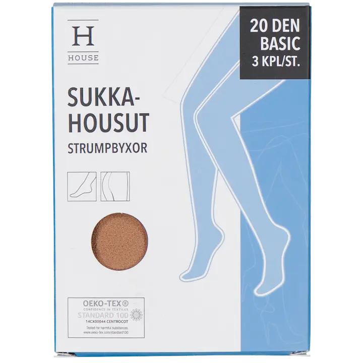 House naisten sukkahousut basic 20 den SH20X3HR sun, koko 36–44 3-pack