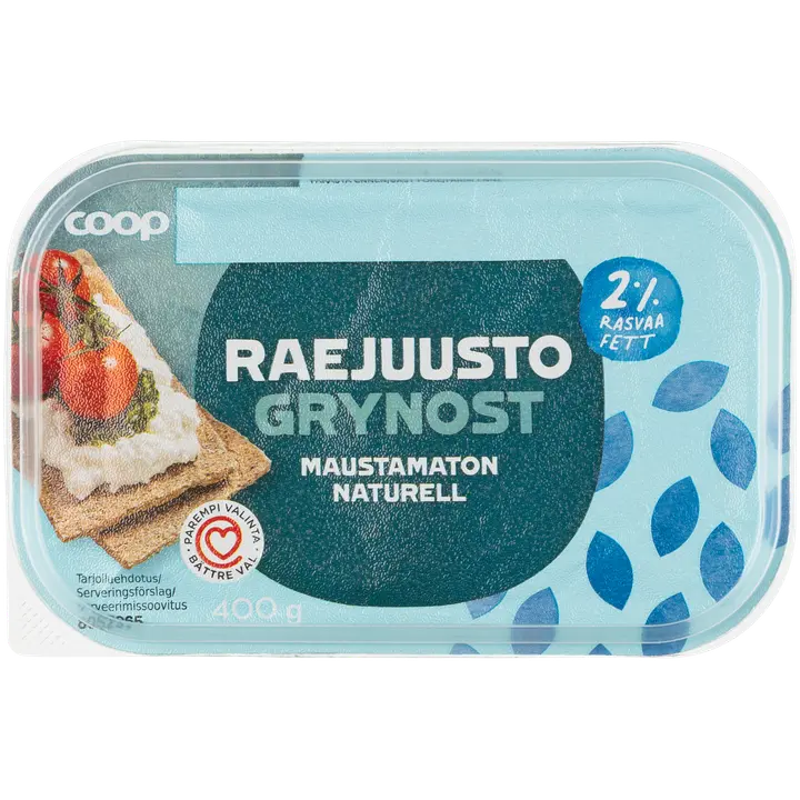 Coop raejuusto 2% 400 g